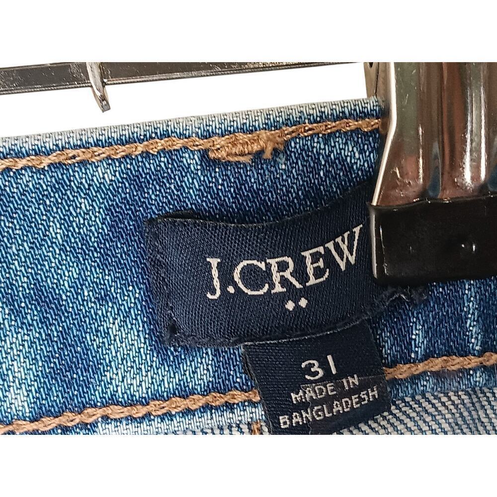 New J.Crew Women’s Utility Workwear Jeans Blue Size 31 Cropped Straight Leg - Picture 10 of 13